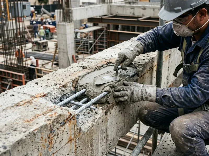 Damaged Concrete Repair & Rebar Corrosion Rehabilitation